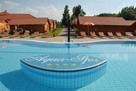 Piscina esteriore a Cserkeszolo all'hotel benessere Aqua Spa